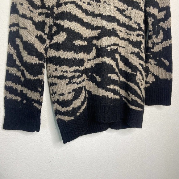 PAM & GELA Tiger Striped Pocketed Brown and Black Cardigan S - Picture 8 of 10